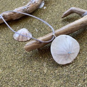 Real Beach So California Sand Dollar Necklace 18in